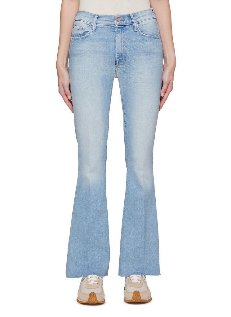 ‘THE WEEKENDER' FRAYED FLARED JEANS