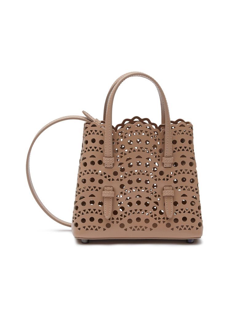 ‘MINA' 16 VIENNE PERFORATED CALFSKIN LEATHER TOTE BAG