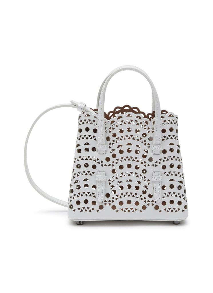 ‘MINA' 16 VIENNE PERFORATED CALFSKIN LEATHER TOTE BAG