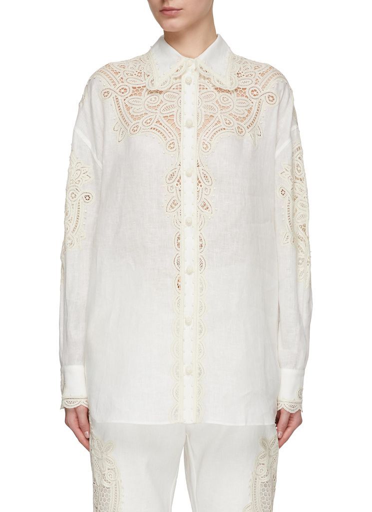 ‘LAUREL' BUTTON UP EMBROIDERED SHIRT