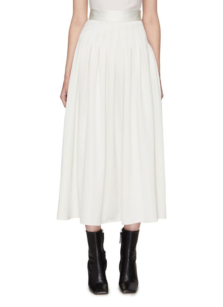 ‘Pheobe' High Waist Pleated Midi Skirt