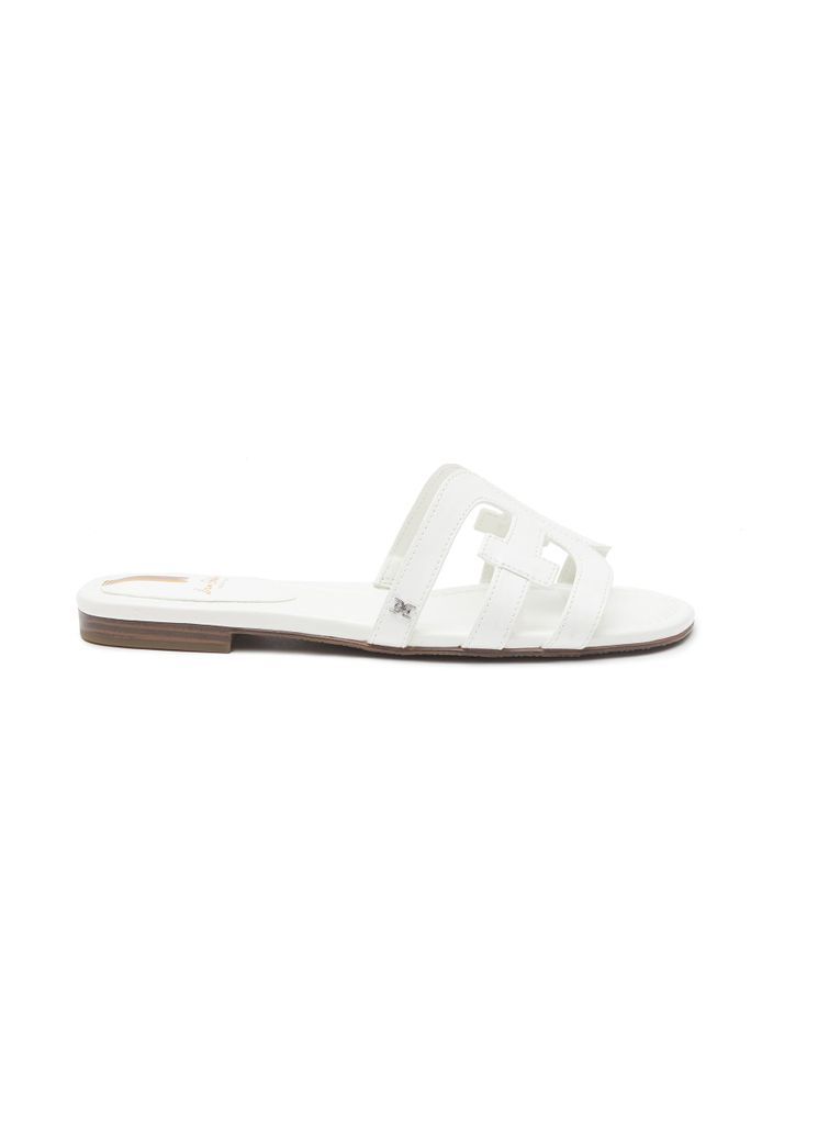 ‘Bay' Double E Patent Leather Flat Slides