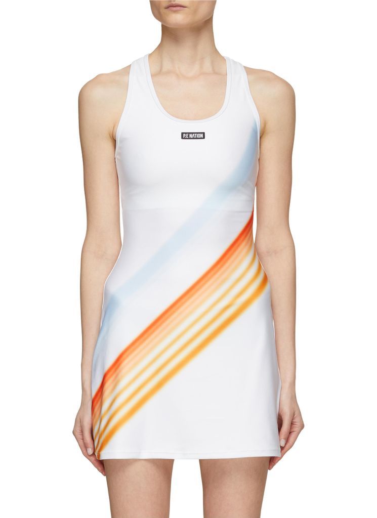 ‘Wave Form' Logo Elastic Back Cut Out Dress