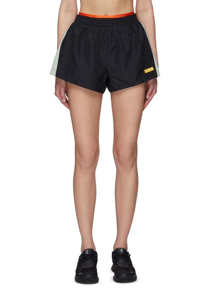 ‘Initialise' Elasticated Waist Colour Block Shorts