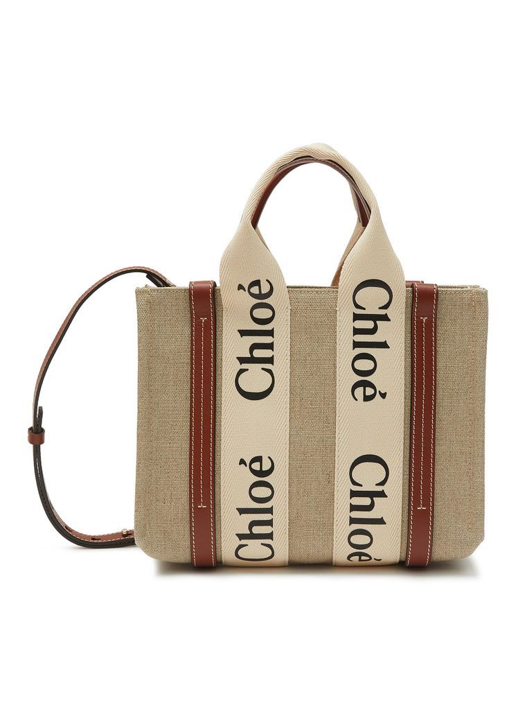 SMALL ‘WOODY' ECO LINEN CANVAS TOTE BAG
