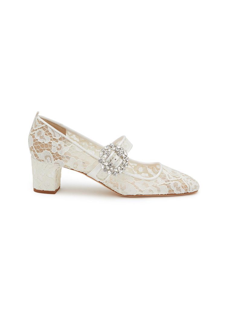 ‘Cosette Bis' 50 Crystal Embellished Buckle Lace Mary Jane