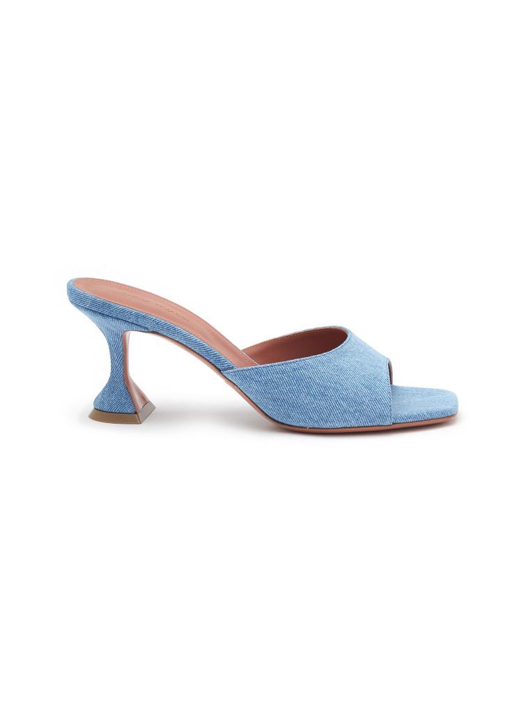 ‘Lupita' 70 Washed Denim Heeled Sandals