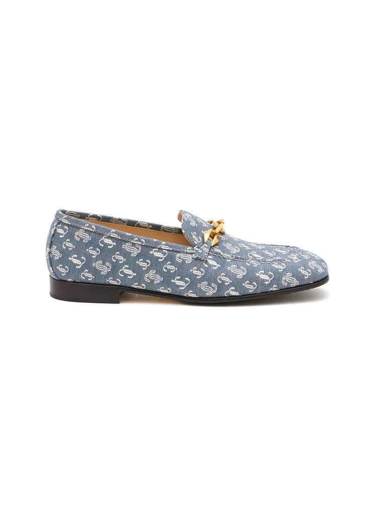 ‘Tilda' Monogram Denim Flat Loafer