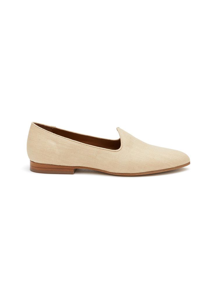 ‘Venetian' Almond Toe Linen Loafers