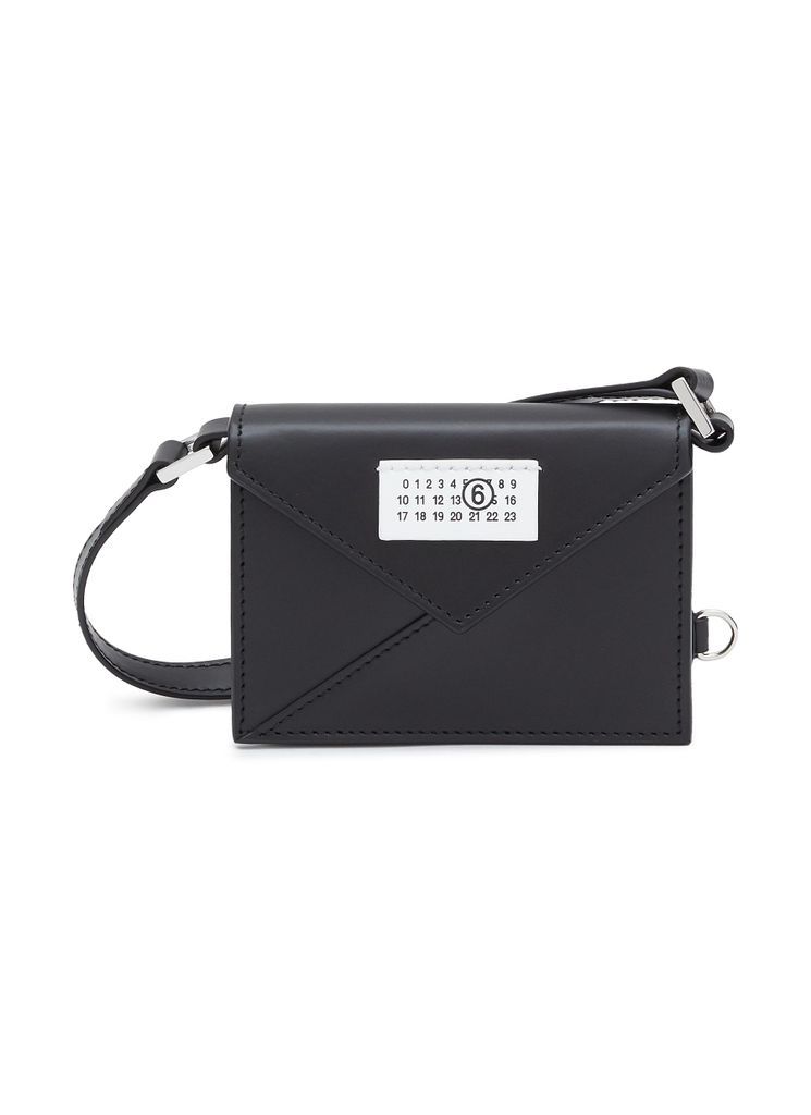 ‘Japanese 6' Leather Mini Envelope Crossbody Bag