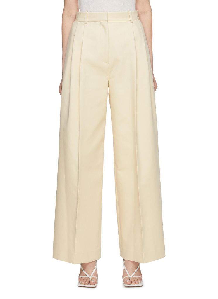 Double Front Pleat High Waist Pants