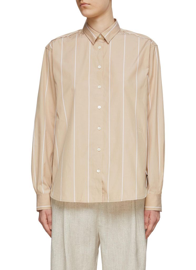 Striped Cotton Long Sleeve Shirt