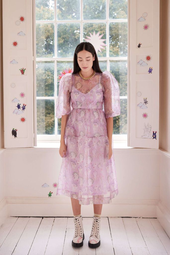 Feel Good Fairies Organza Soft Waisted Dress in Lilac, 6