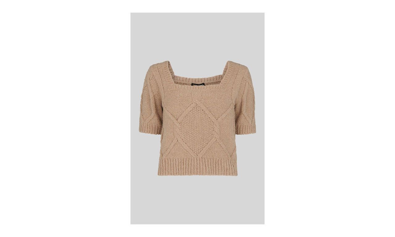 Puff Sleeve Cable Sweater