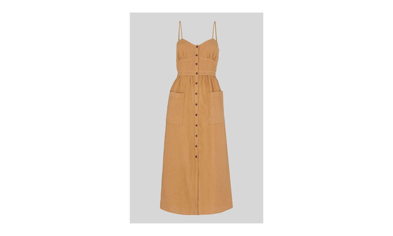 Milana Tie Back Linen Dress