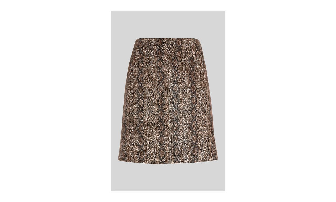 Snake Leather Aline Skirt