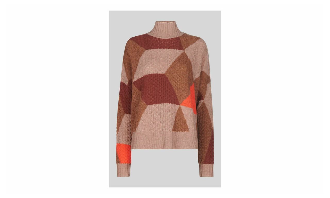 Cable Intarsia Wool Knit