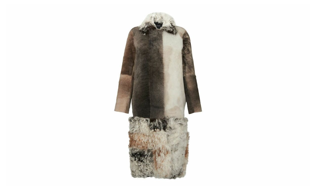 Patchwork Sheepskin Coat
