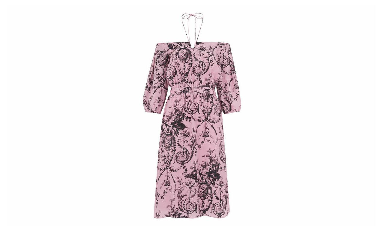 Effie Cold Shoulder Silk Dress