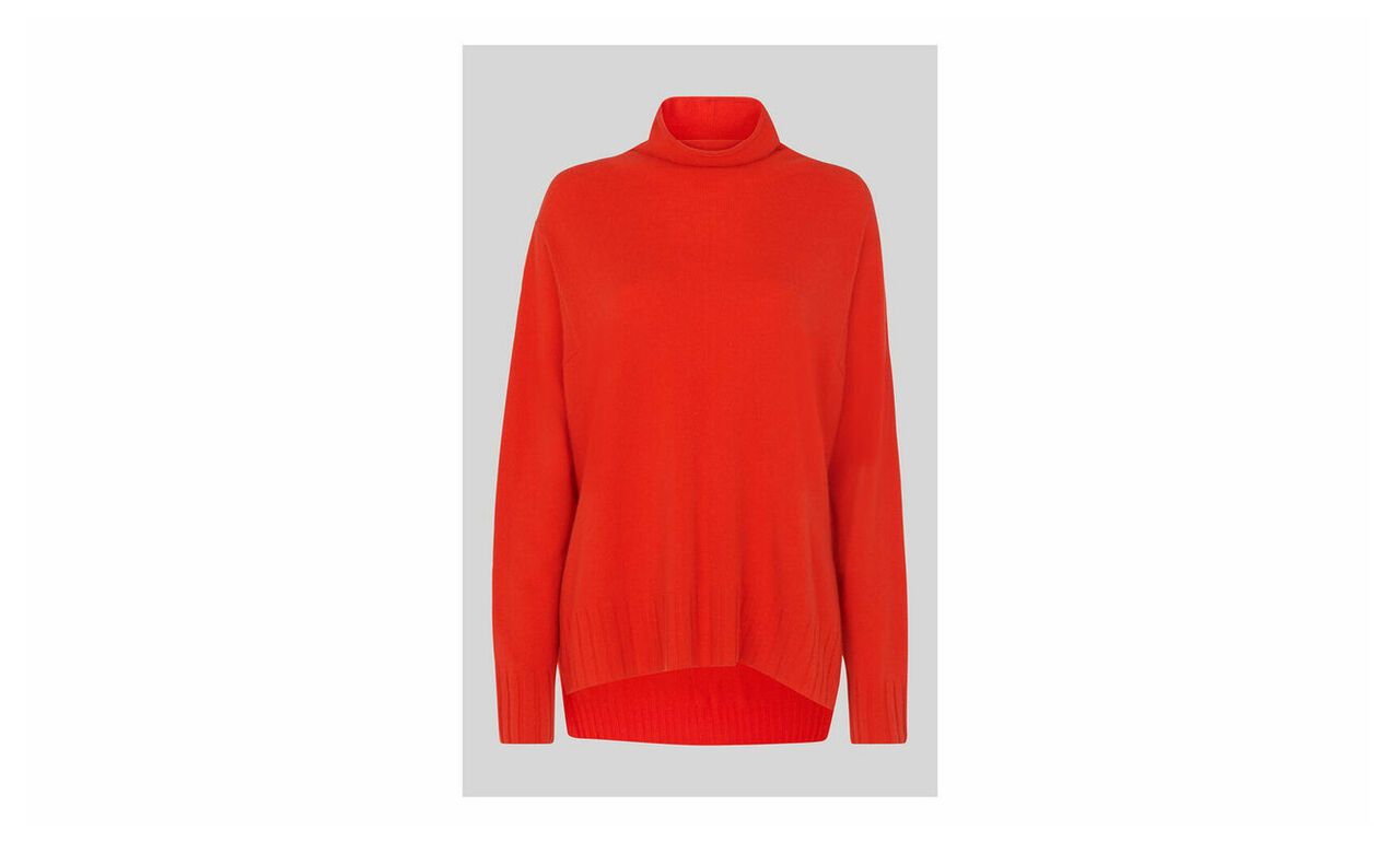 Cashmere Funnel Neck Sweater
