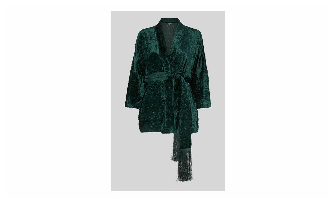 Evony Velvet Kimono Jacket