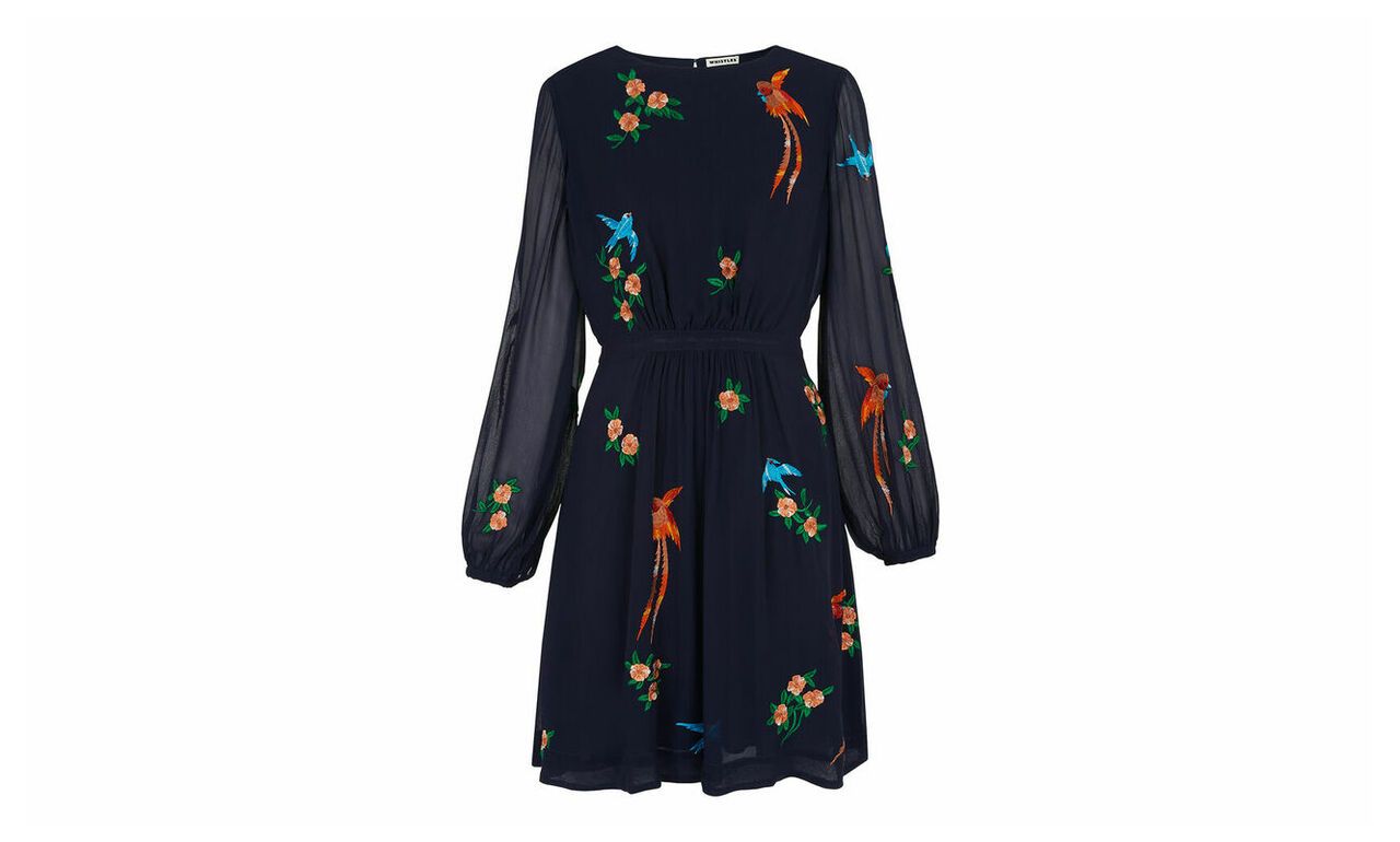 Aria Embroidered Bird Dress