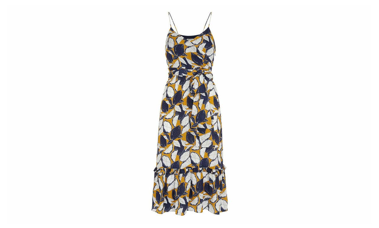 Lemon Print Strappy Dress
