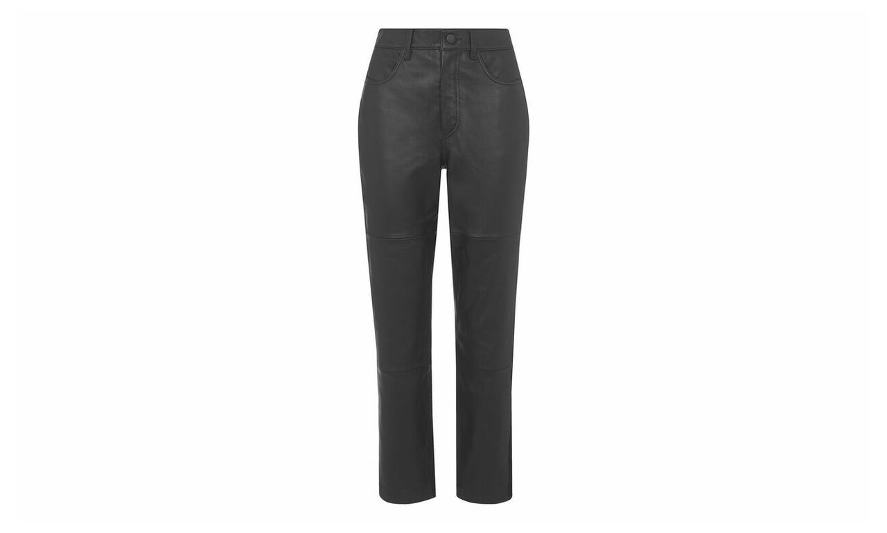 Ponte Panel Leather Trouser