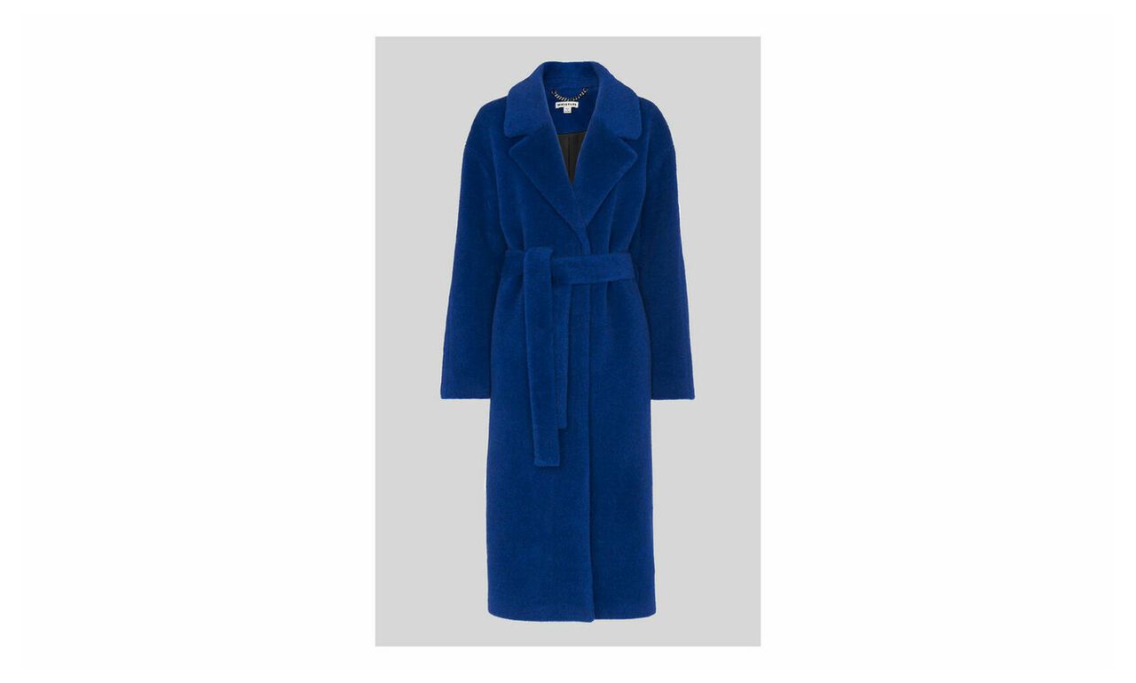 Electric Blue Wrap Coat