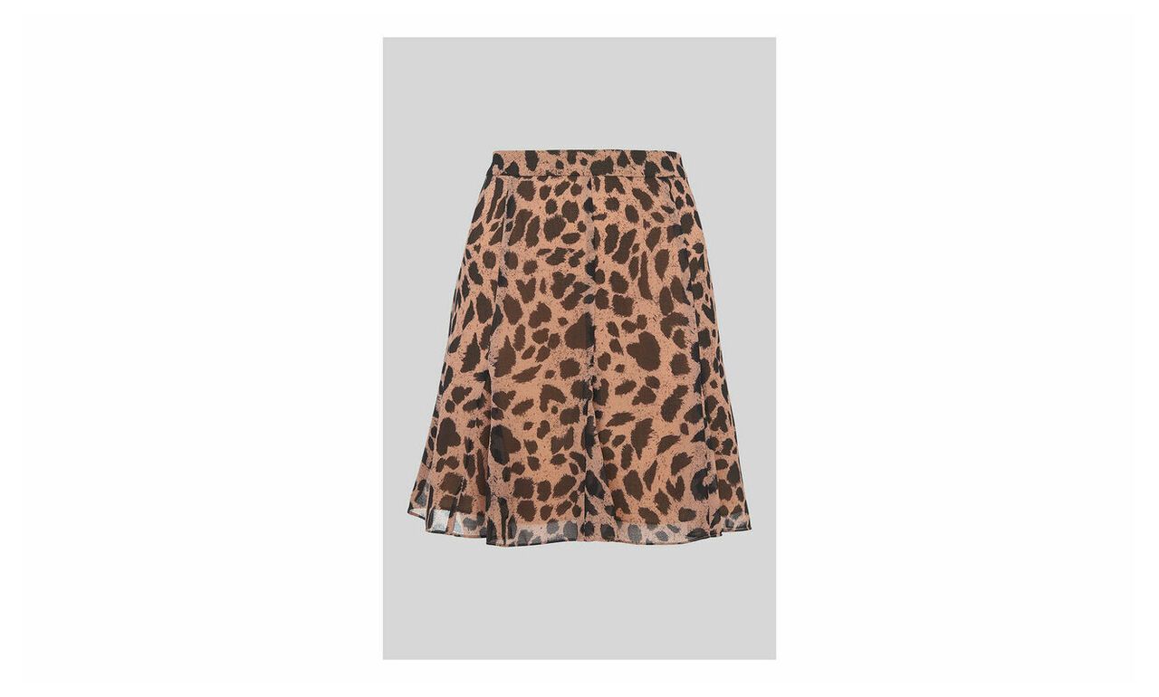 Brushed Cheetah Flippy Skirt