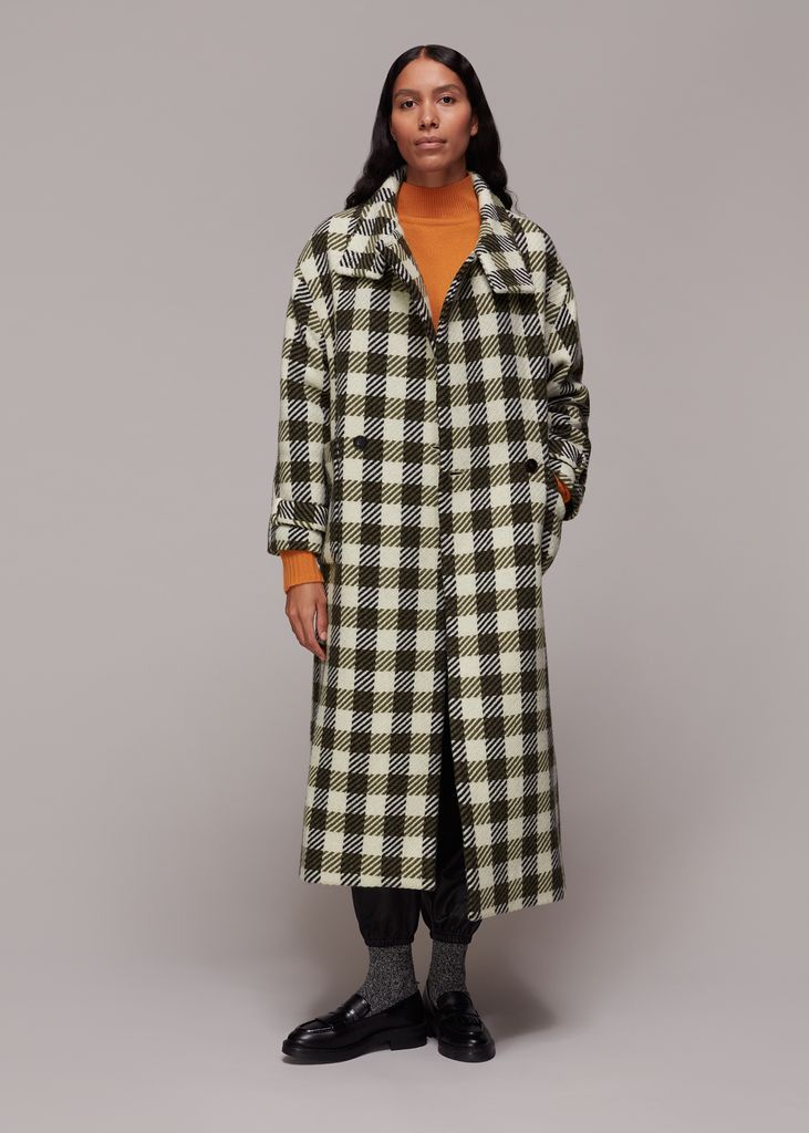 Women's Gabriella Wool Check Coat