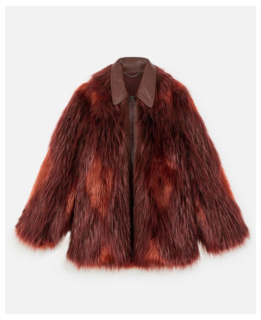 Stella McCartney Purple Fur Free Fur Jacket, Women's, Size 12