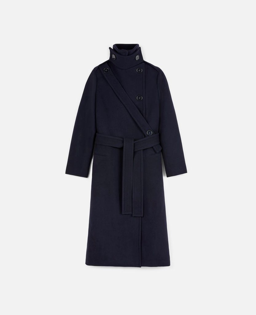 Blue Sophia Wool Coat, Women's, Size 6