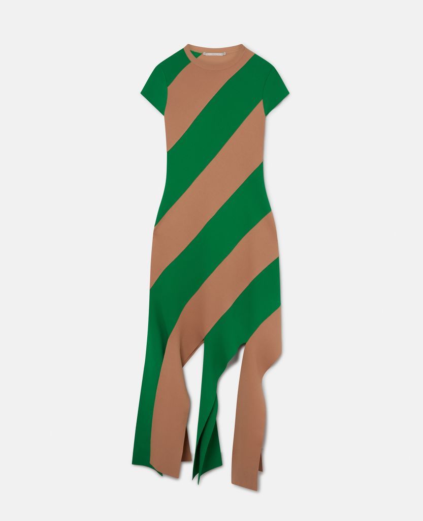Compact Knit Midi Dress, Woman, Multicolour, Size: 38