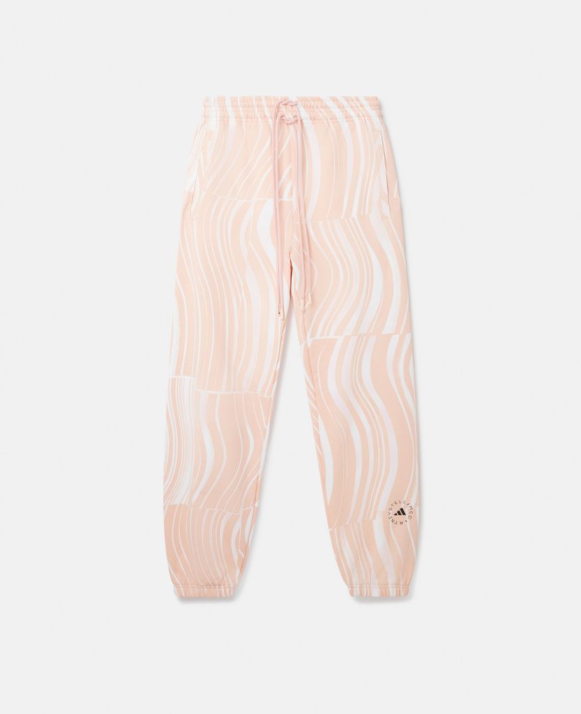 TrueCasuals Hover Float Print Joggers, Woman, Blush Pink/White, Size: XS