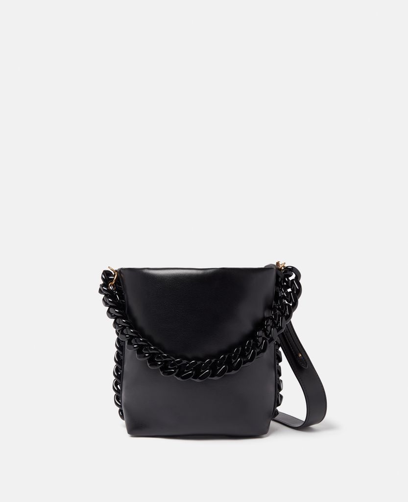 Frayme Padded Bucket Shoulder Bag, Woman, Black