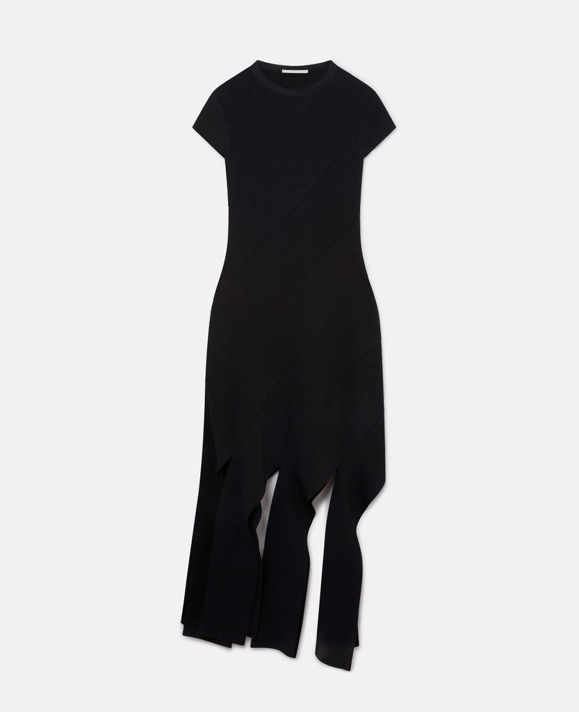 Compact Knit Midi Dress, Woman, Black, Size: 42