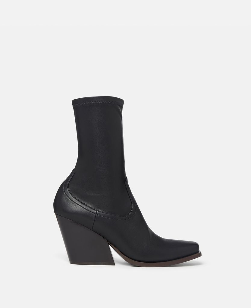 Cowboy Ankle Boots, Woman, Black, Size: 36h
