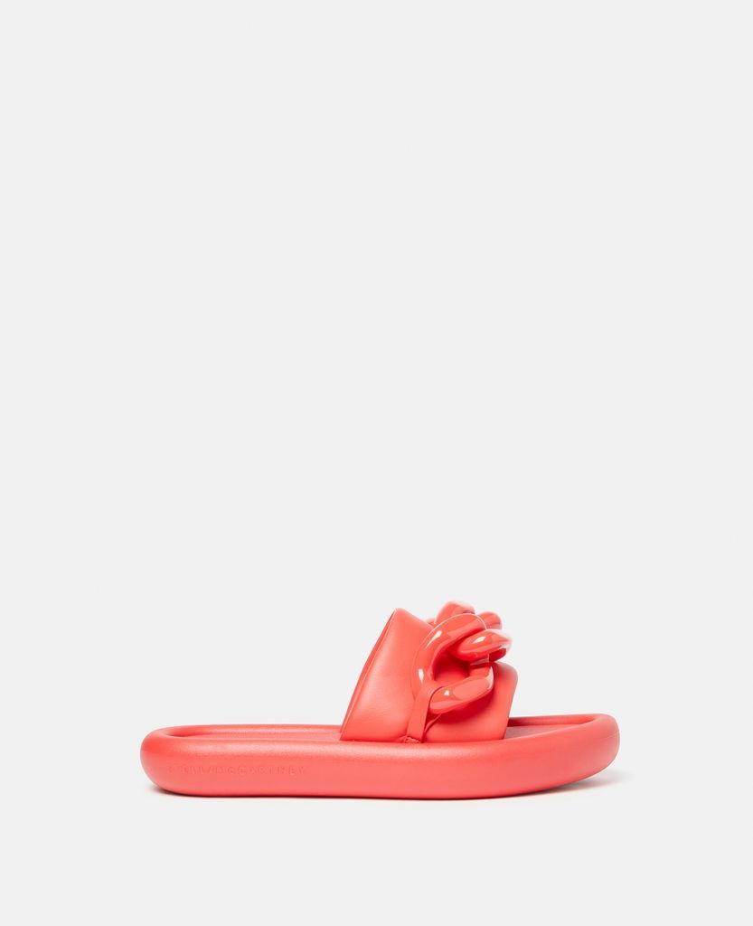 Chunky Chain Air Slides, Woman, Tomato Red, Size: 38
