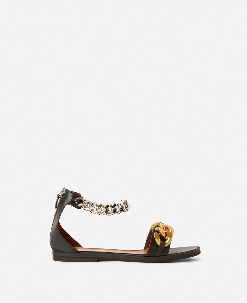 Falabella Sandals, Woman, Black, Size: 36