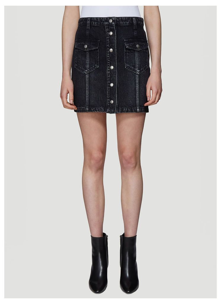 Saint Laurent Denim Skirt in Black size 29