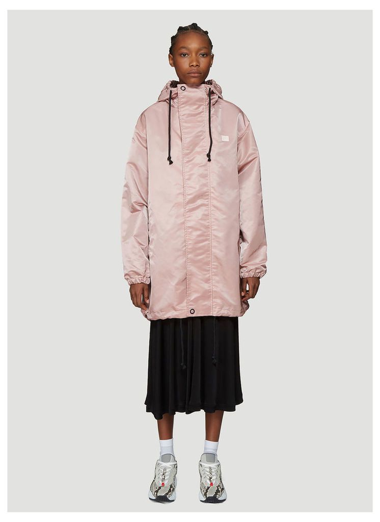 Acne Studios Osborn Hooded Parka Jacket in Pink size S
