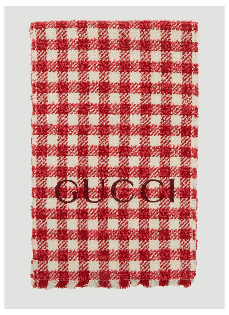 Gucci Tweed Wool Scarf in Red size One Size