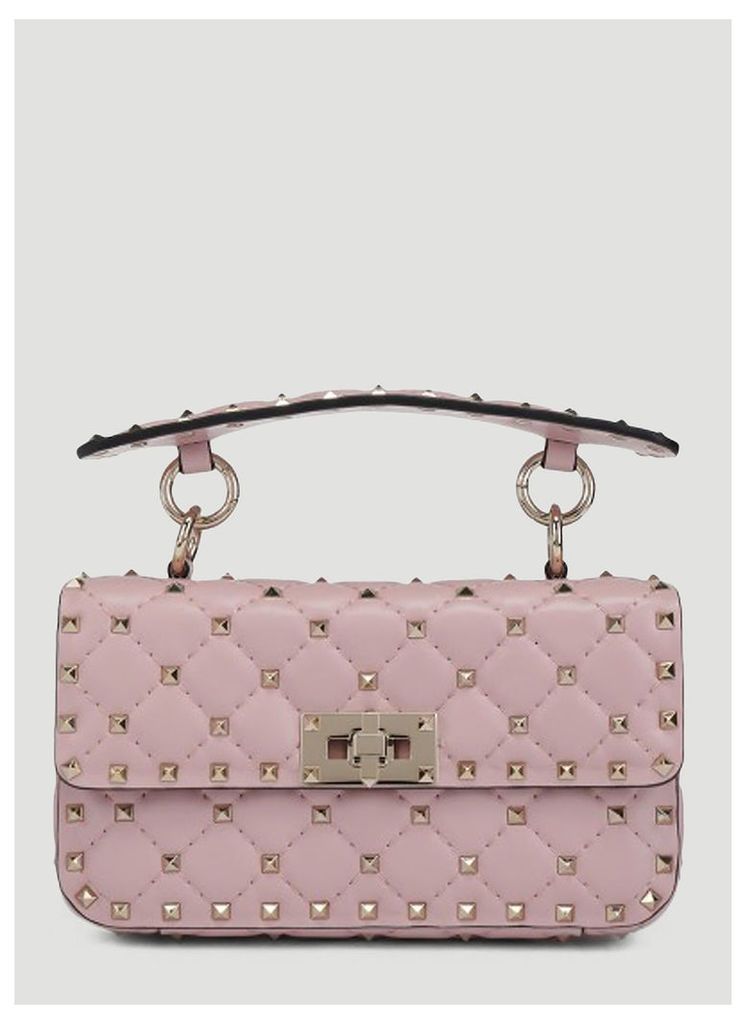Valentino Small Rockstud Spike Handbag in Pink size One Size