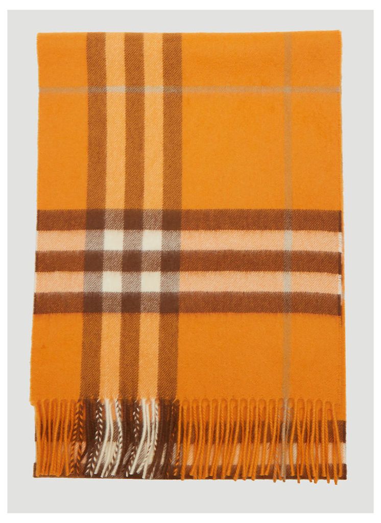 Burberry Vintage Check Scarf in Orange size One Size