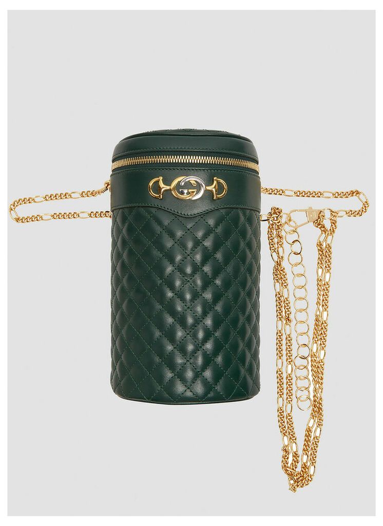 Gucci Quilted Leather Chain Bag in Green size M