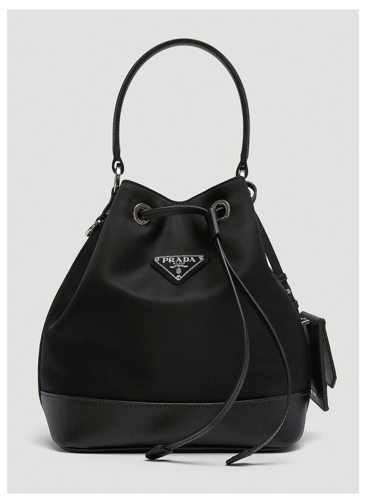 Nylon Bucket Bag in Black
