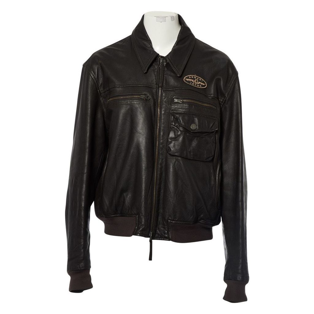 Leather biker jacket