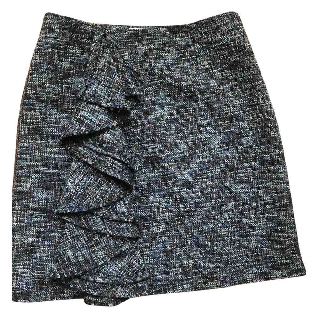 Wool mid-length skirt