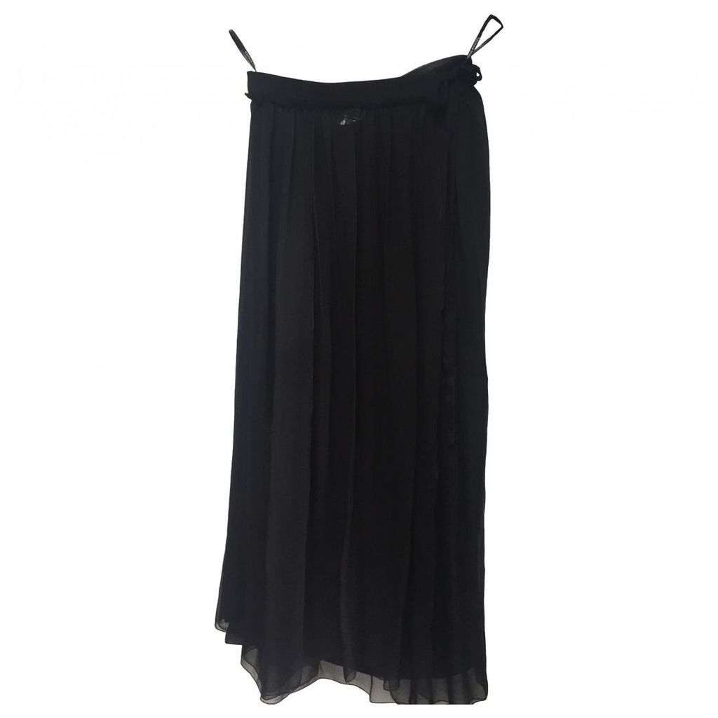 Silk mid-length skirt